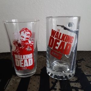 The Walking Dead Rick Drinking Glasses Beer Mug w Handle Zombies Bar Collectible